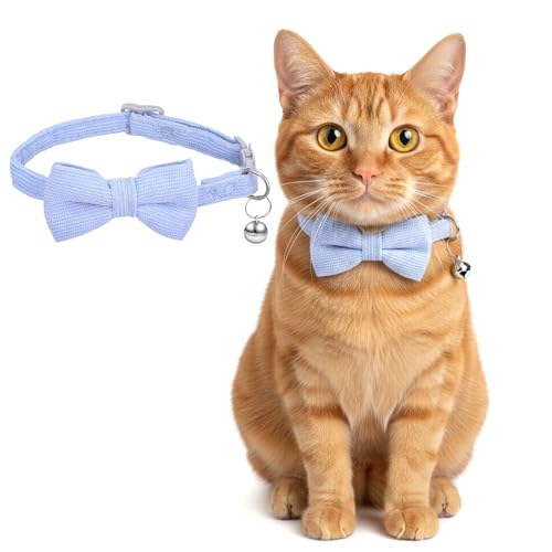 Cat Collars for Boy Cats Breakaway Cat Bowtie Collar Adjustable