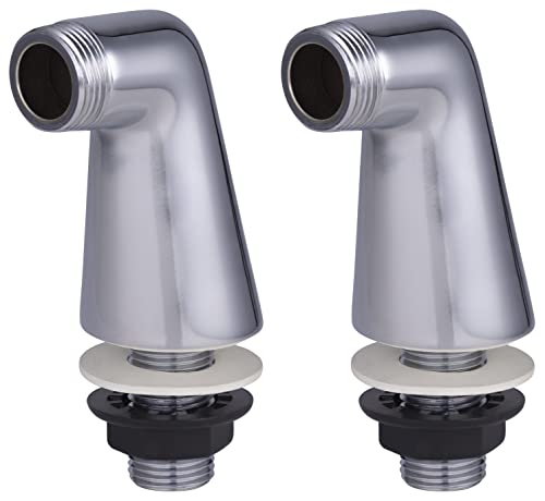 Colonnette pour baignoire mâle 15x21 (1/2) - mâle 20x27 (3/4) chromée (lot de 2) NOYON & THIEBAULT