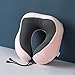 Generic Cuscini per Collo da Viaggio Cuscino per Poggiatesta Cervicale in Tessuto Magnetico Cuscino A Forma di U Memory Foam (Color : A-02, Size : 23x26x13cm)