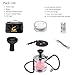 Micro Modern Acrylic Bubble Hookah with Travel Case System Silicone Hookah Bowl Silk Hookah Hose Tongs Magical LED Light for Better Shisha Hookah Narguile