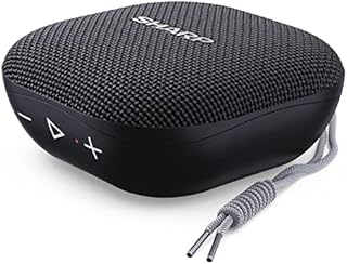 SHARP GX-BT60(BK) Portable Waterproof Bluetooth Speaker, Lightweight Splashproof Rechargeable Compact Speaker with Call Answering, Google & Siri Compatible  Black
