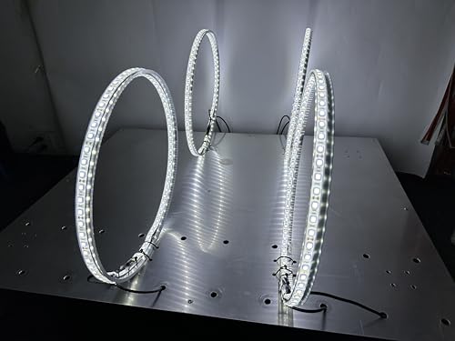 Sando Tech 15.5‘’ Pure White Flashing Double Side LED Illuminated Wheel Ring Lights Cold White Rim Light Strobe Tire Light Switch Ctrl for Truck Vehical Offroad
