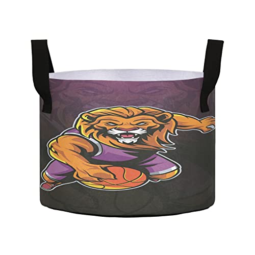 Basket Roi Lion Sacs de Culture,Culture de Plantes,Pots en Tissu Végétal Non Tissé avec Poignées pour Jardin Légumes Fruits Cover