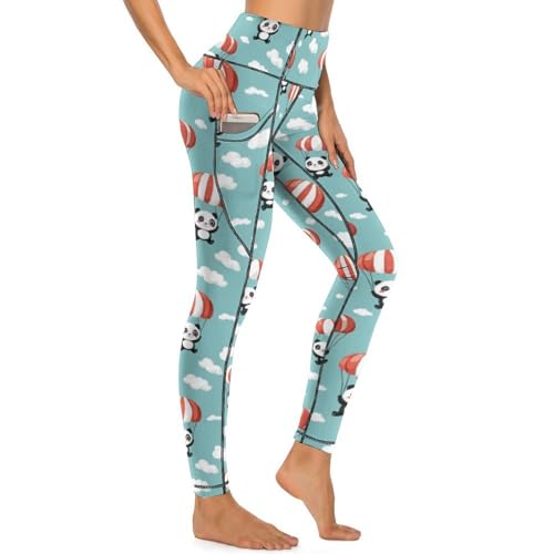 Legging de yoga panda pour femme idéal pour le studio et le cocooning