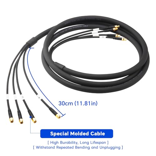Image of Quad-195 Cable 9.48FT SMA Extension Cable SMA Male to SMA Female Coaxial Cable Ultra Low Loss for 5G /4G Routers,Gateways(T-Mobile Home Internet, Verizon, AT&T,4x4 MIMO Antenna, 4-in-1