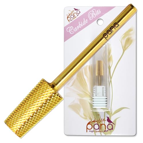 Pana Professional USA Gold TAPERED Barrel Bit Nail Drill (Grit: EXTRA FINE - XF) 3/32 Shank Size