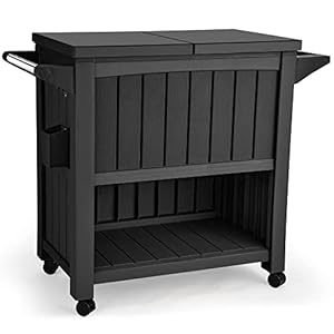 YITAHOME Cooler Cart with Bottle Opener Drainage, Portable Patio Cooler on Wheels, Outdoor Beverage Cart Ice Chest Cart