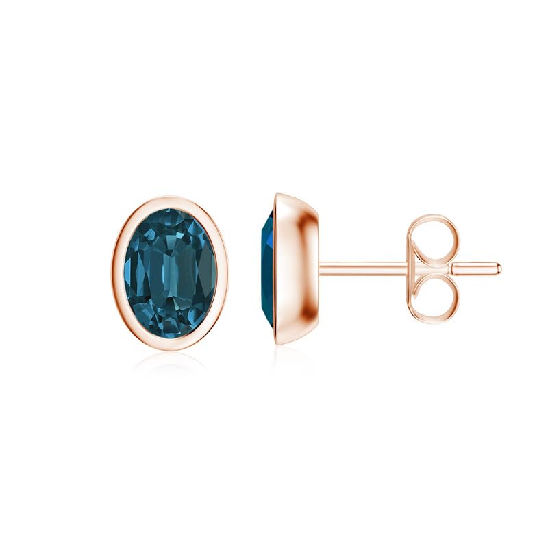 Image of Silvershake 6MM Round Shape Bazel Set Birthstone Gemstone 925 Sterling Silver Stud Post Earrings Jewelry for Business Women or Teens