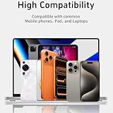 Growalleter Niewidoczny uchwyt, kabel do ładowania ze stojakiem, 240 W, wielofunkcyjny kabel do ładowania 4 w 1, szybkie ładowanie, kabel USB C 1,5 m ze składanym uchwytem do laptopa (kod BK, tylko