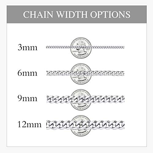 Chainspro CPN16009G-6-14-AM Stainless Steel Chains For Women Necklace 6Mm Choker Curb Chain Length 14Inch thumb #4