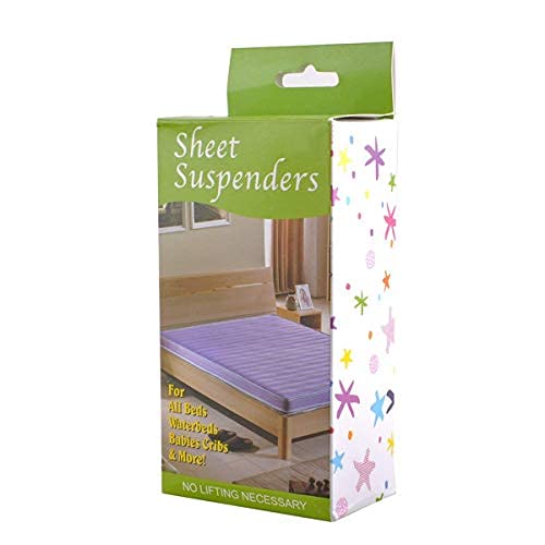 eZAKKA Bed Sheet Suspenders Adjustable Crisscross Fitted Sheet Bed Straps Corner Holder Grippers Bands Fasteners Mattress Pad Cover Elastic Fasteners Clips Clippers
