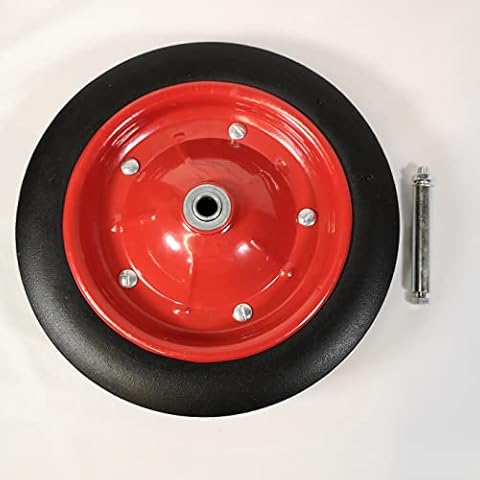 Samuel ALEXANDER Replacement 13" x 3" Puncture Proof/Solid Wheelbarrow Wheel With Axle Cover