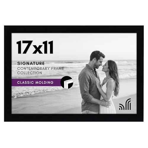 Americanflat 17x11 Picture Frame - Engineered Wood - Black