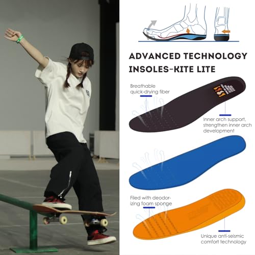 Image of Skateboard Shoes for Men Leather Low Top Pro Skateboarding Training Casual Sneakers
