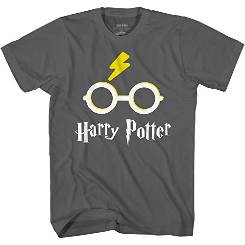 Harry Potter Boys Hogwarts T-Shirt Hogwarts Wizardry Shirt (Charcoal, Small)