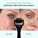Gin Amber Beauty Mini Derma roller (0.25mm) - 48 Real Individual Needles, Microdermabrasion Device for Skin Care, Serum Absorption with Microneedling, Tool, Hygienic Case (Black Mini 0.25mm)