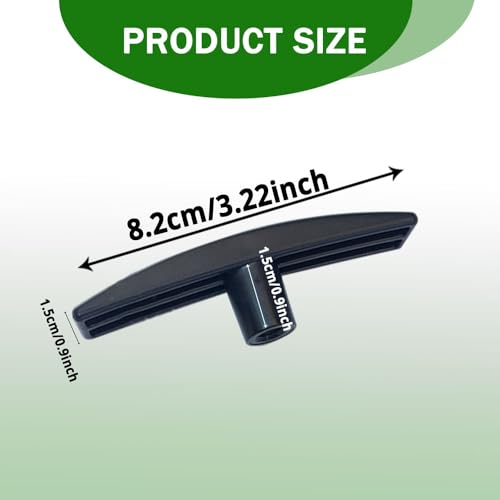 Image of 2PCS RV Waste Water Valve Handles, Water Tank Handles Replacement, Plastic T Handle, RV Camper Waste Valve Handle Compatible with 1 1 /2 inch and 3 inch Gate Valves (Black)