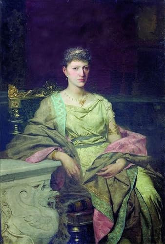 Graffiti Art Mural Portrait Comtesse Tyszkiewicz Siemiradzki pour raviver un mur blanc 60x90