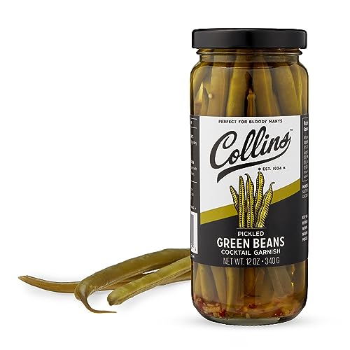 Collins Gourmet Pickled Green Beans for Cocktails - Spicy Crunchy Green Beans - Premium Condiment...