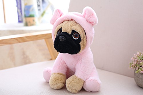 Joyamigo Stuffed Pug Dog Puppy Soft Cuddly Animal Toy In Pig Costumes - Super Cute Quality Teddy Plush 10 Inch #TOP4