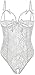 Produktbild ITVIP Damen Dessous Set Spitze Gaze Sexy Dessous Spitze Einteiler Pyjama Muster XL Bianco