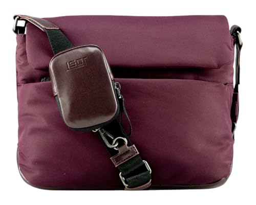 Sac bandoulière Falun Flap Jost wine élégant pour femme au quotidien