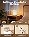 One Fire Night Light for Kids Night Light,10 Colors+8 Dimmable Baby Night Lights for Nursery Lamp,Portable+Remote+Touch Nightlight for Kids Room,1800mAh Tap Light Rechargeable Night Light Cream White