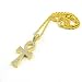 Produktbild Gudeke Mode für Frauen Goldene alte ägyptische Ankh Kreuz Diamanten Halsketten -Anhänger 61cm Kette (einstellbar)