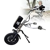 Heavy Duty All-Terrain Wheelchair Pulling Device with 3-Speed Control, 500W Motor, Shock Absorber System for Outdoor Use
