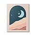 Stupell Industries Rocky Night Dunes Constellated Crescent Moon , Design by Nina Blue