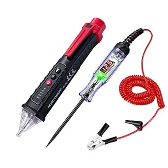 MXCOIRTP AC Non-Contact Voltage Tester and 3V-120V DC Automotive Test Light
