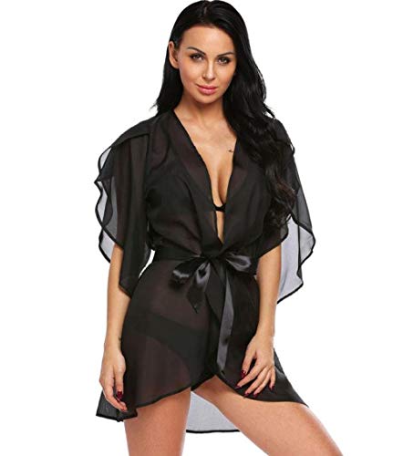 Costumes de sexe confortables et nuisette dentelle noire taille M