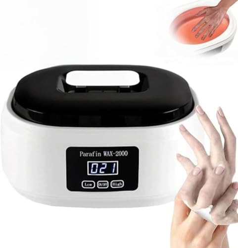 JoyeeLii 手足用 200Wパラフィンワックスヒーター パラフィンワックスバス 2段階温度調節 2L容量 家庭用 美容室用 (ホワイト)