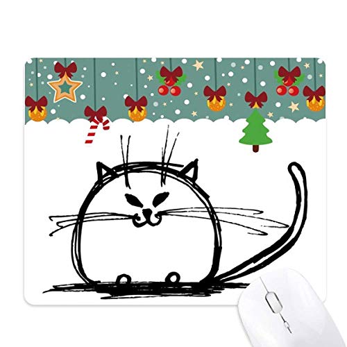 Alfombrilla de ratón con diseño de gato pesado y base de goma antideslizante