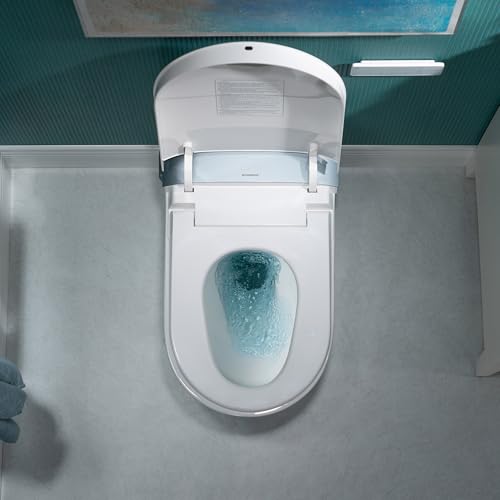Image of WOODBRIDGE Smart Toilet with 1000g MaP Flush Score, Foam Shield, Blackout Flush, Warm Drying, Wave Sensor Auto Open&Close, Wireless Remote, Smart Deodorization, MET061