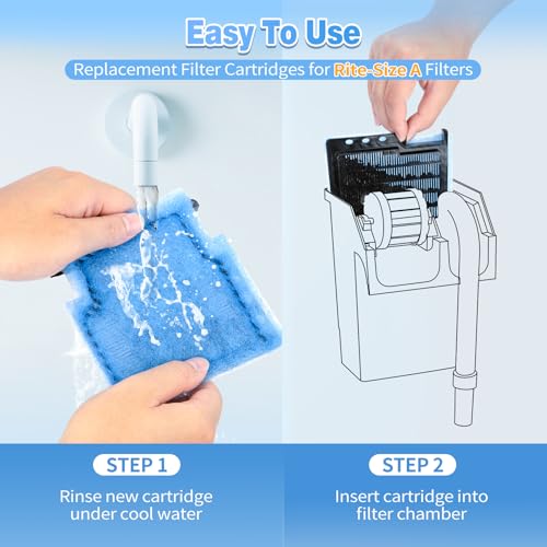 Image of Umlecoa 8 /16 /32 Pack Rite-Size A Filter Cartridges Compatible with MarineLand Penguin Power Filters 75 & 100 - Rite-Size A Replacement Filter Cartridges Compatible with MarineLand Penguin Power Filter