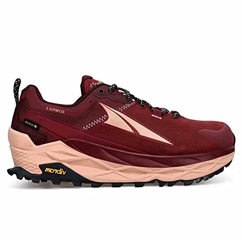 ALTRA Women's Olympus 5 Hike Low GTX Hiking Shoe, Maroon, 7