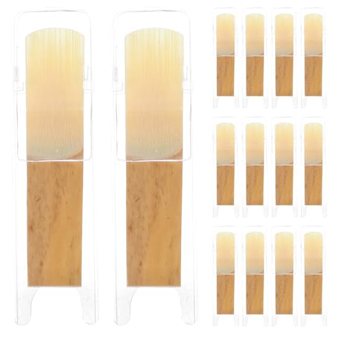 Anches pour saxophone soprano si bémol en lot de 30 pièces avec étui de protection en bois