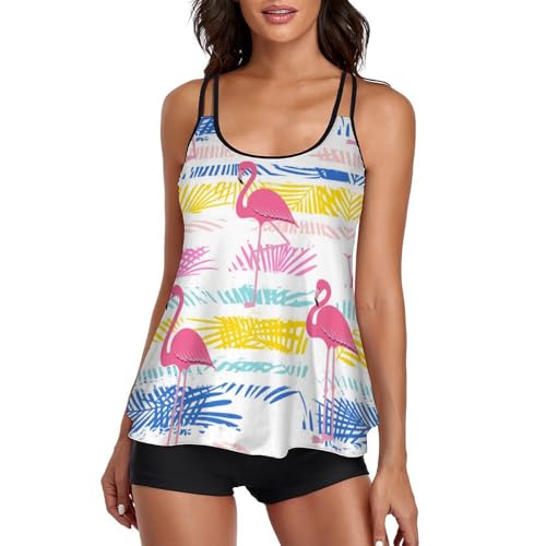 Maillot de bain tankini femme avec short de garçon pour plage et piscine confort