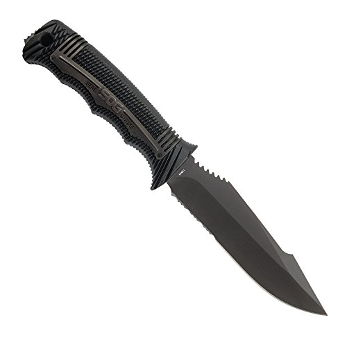 Sog Seal Strike Fixed Blade Knife With Sheath- Tactical And Hunting Knife With 4.9 Inch Partially Serrated Bowie Knife Blade And Survival Knife Line Cutter (Ss1003-Cp) #TOP7