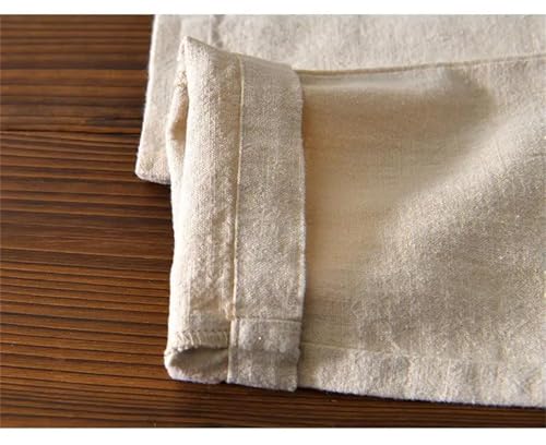 Men's Cotton Linen Pencil Pants Spring Summer Casual Loose Trousers2