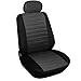 Produktbild WOLTU Sitzbezug für Auto Einzelsitzbezug Vordere Schonbezug Autoauflage Schoner, 1er Set, Schwarz/Grau