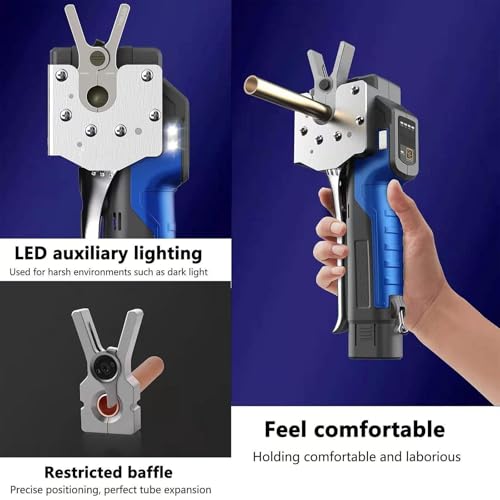Kit d'outils d'évasement pour tubes excentriques et extenseur réglable LED - 4