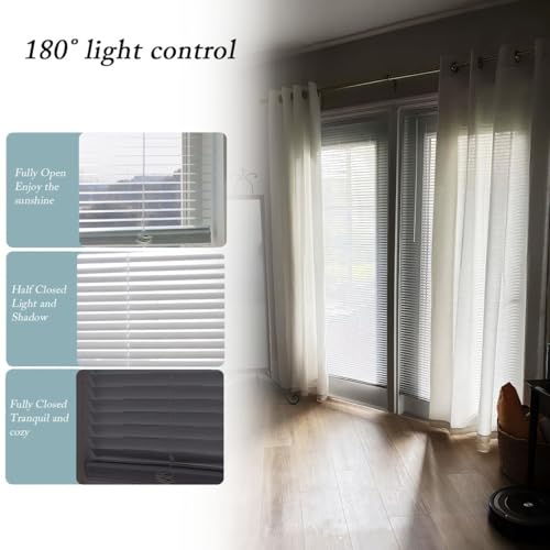 Persianas venecianas de aluminio gris claro para regular la luz 4