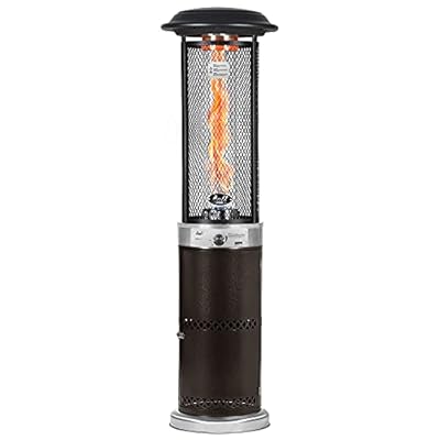BALI OUTDOORS Propane Patio Heater, Stainless Steel Standing, 36,000 BTUs Portable Commercial Outdoor Gas Patio Heater with Glass Tube for Deck, Garden and Porch