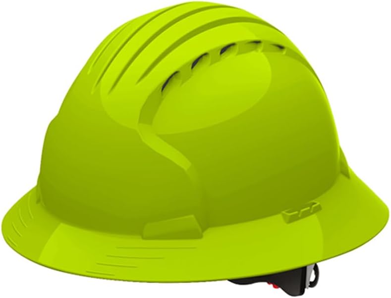 JSP EVO 6161 Deluxe Full Brim Vented Hard Hat - Lime Green, Wheel Ratchet (AJQ170-00S-204)
