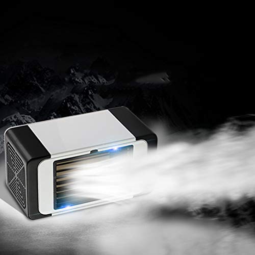 Climatizzatore Portatile, Condizionatore D'aria Portatile, Mini Air Cooler Personale Raffrescatore Evaporativo con Triangolo cristallo di ghiaccio, basso rumore 40 db, per Casa, Ufficio, Camper - 6