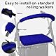 SPRING SEASON Rollstuhl-Sitzkissen & Rückenlehne, ergonomisch, bequem, langlebig, atmungsaktiv, wasserdicht, pflegeleicht – Für maximalen Komfort & Unterstützung für Rollstuhlfahrer（Royal blue）