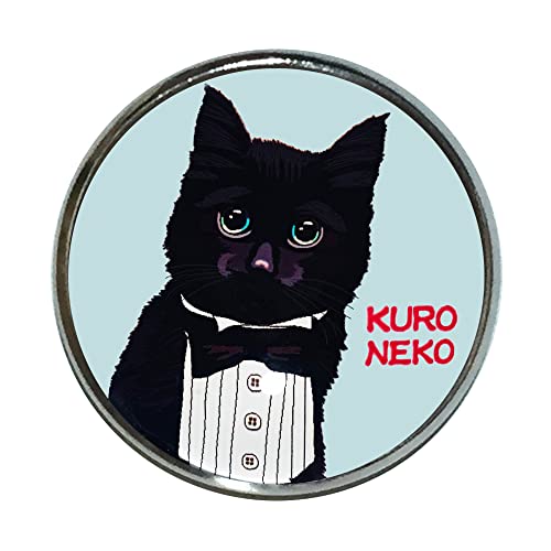 猫 ピンバッジ 黒猫 蝶ネクタイ ピンバッチ 猫 ブローチ 猫ピン