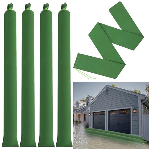 Long Sandbags for Flooding, Flood Protection Flood Water Barrier Sandless Sandbags Tube Sandbags Flood Barrier for Home Garage Flooding Door (2, 6 inch, 8 Ft)